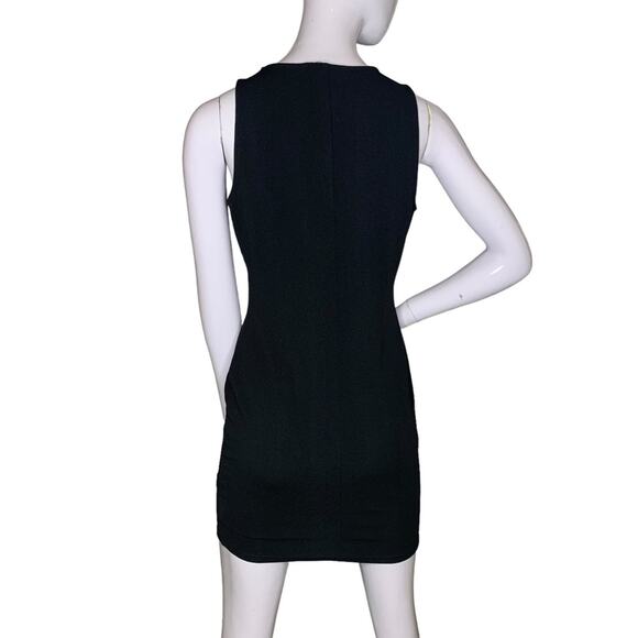 Haus of Pixie Bodycon Dress Size Large Black Ring Chain Accent Down The Cleavage - Picture 6 of 8